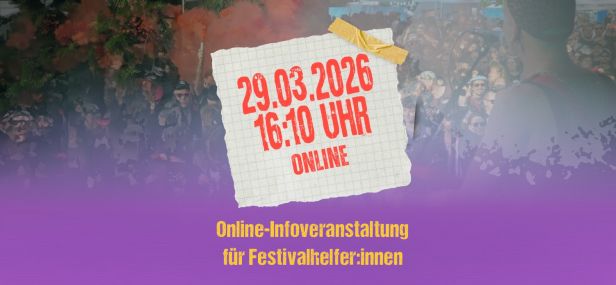 Online-Infoveranstaltung für Festivalhelfer:innen